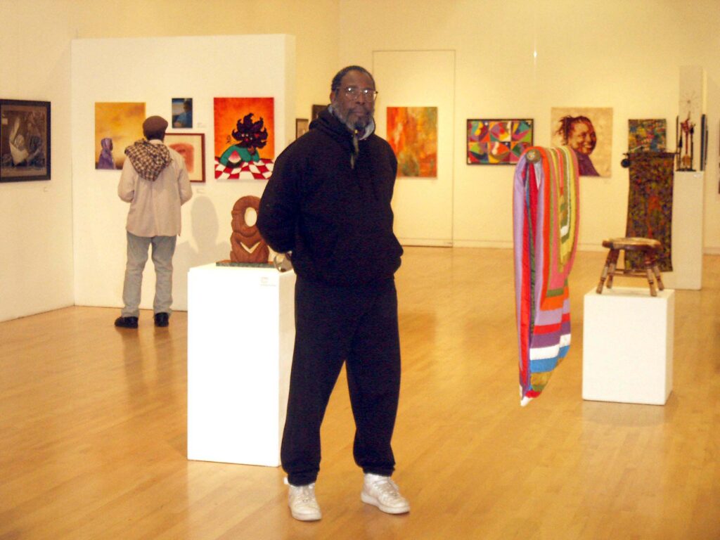 Hershell West at installation of first The Art of Living Black